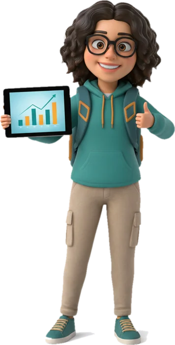 Ilustración de Mateo, estudiante